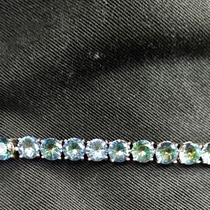 Elegant Blue and Green Gemstone Bracelet